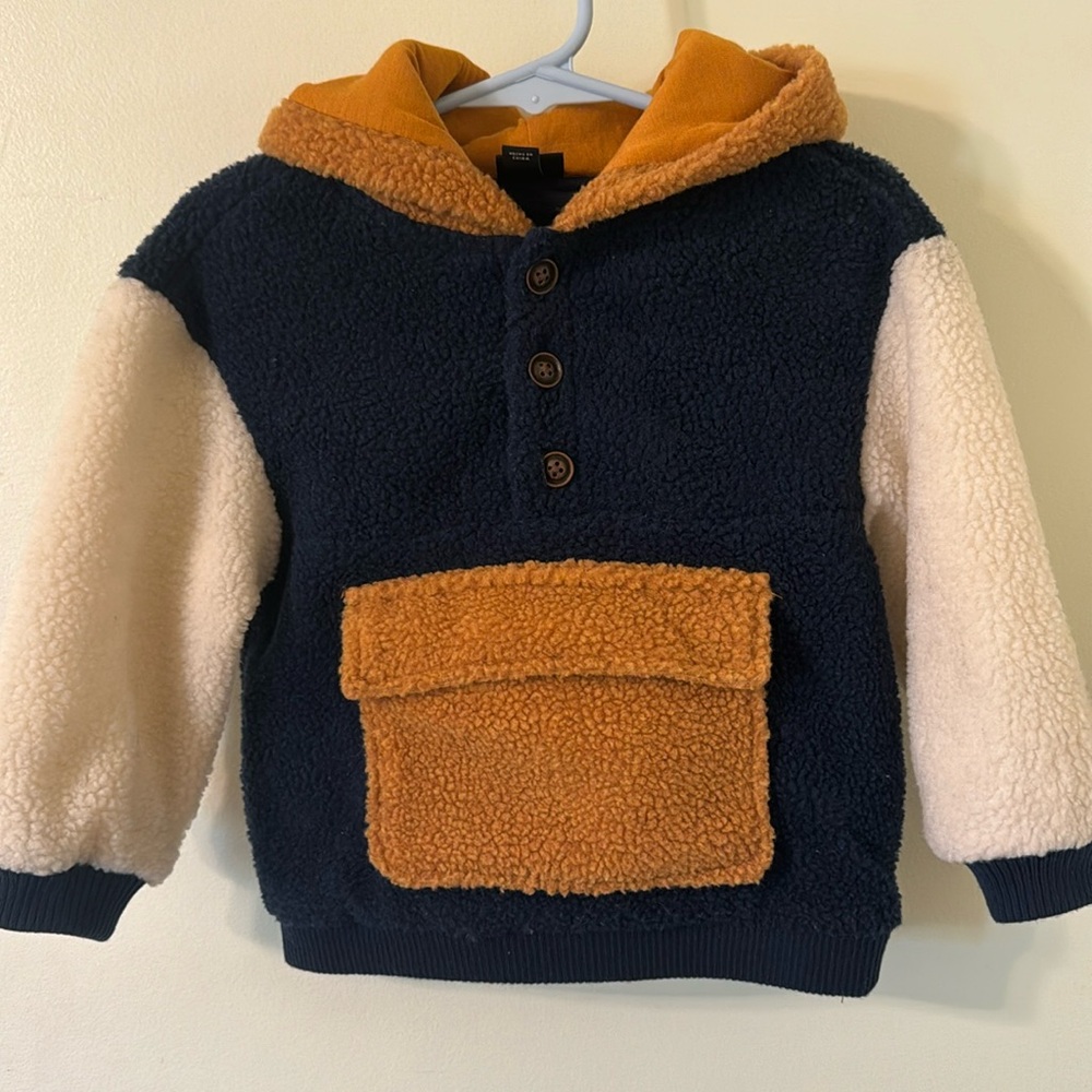 Boys sherpa hooded jacket 2T